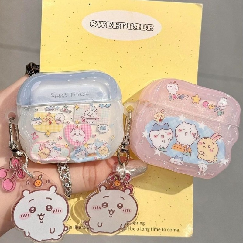 Airpod Case Cover - Chiikawaed schattige beschermhoes compatibel met AirPods