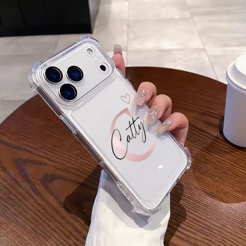 Phone Accessories Names - Gepersonaliseerde telefoonhoes met initialen, grote letters