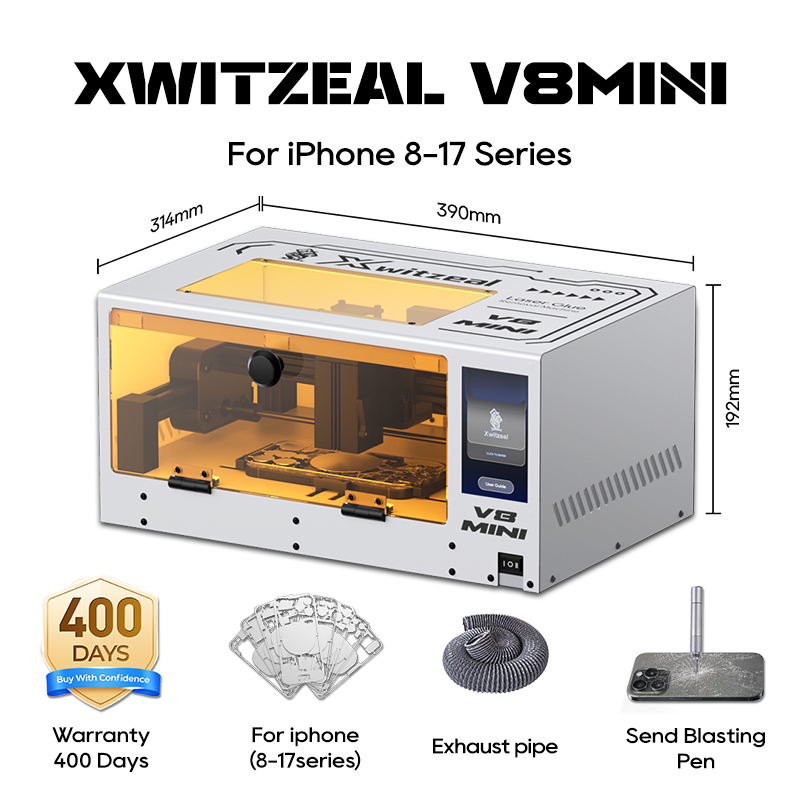 Phone Accessories Kit - Xwitzeal ® V8 MINI Laserlijmverwijderingsmachine voor