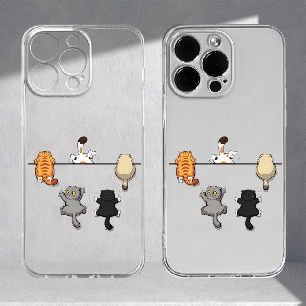 Phone Accessories Kiosk - Vijf schattige kattenprint telefoonhoesjes voor iPhone