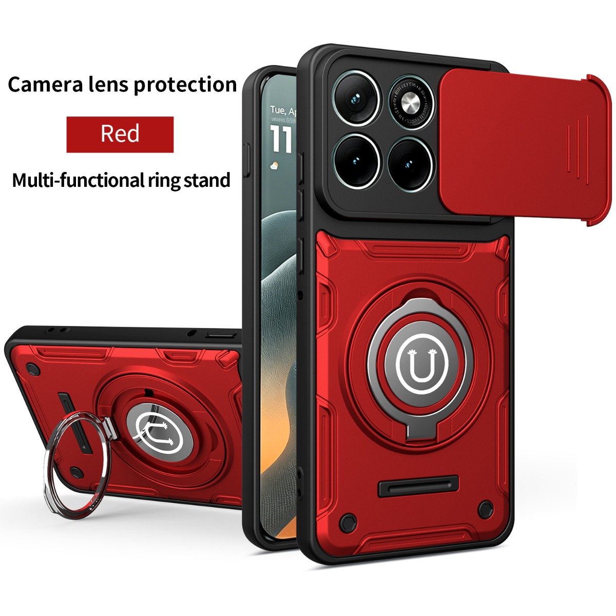 Phone Ring Holder - Stootvaste telefoonhoes met ringhouder voor Motorola