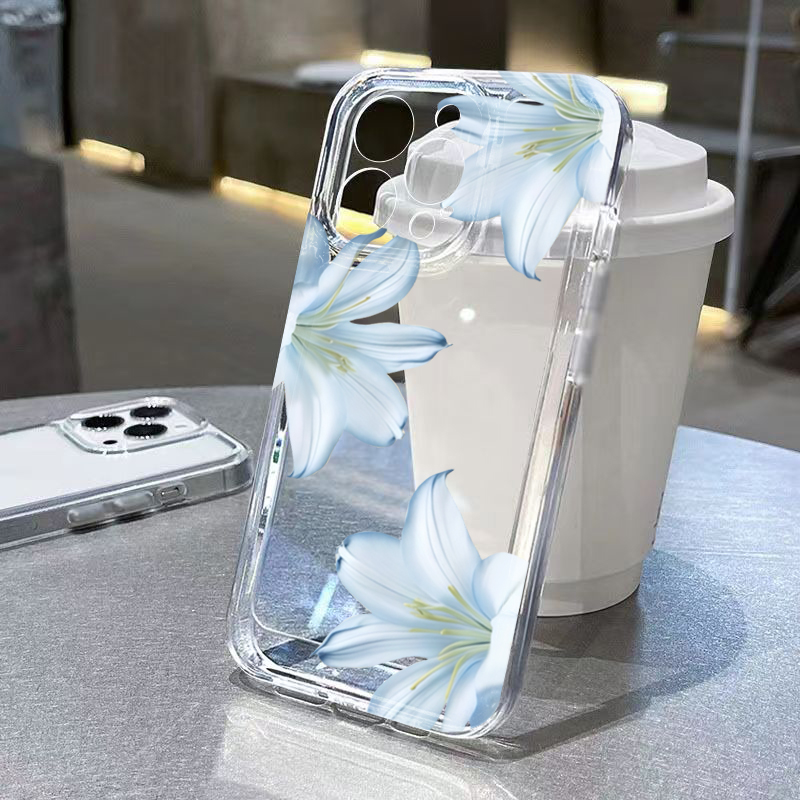 Phone Accessories Kiosk - Modevolle, exquisite witte lelie bloemen telefoonhoesje