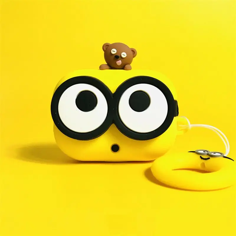 Airpod Case Cover - Minionsed schattige cartoon siliconen hoes voor