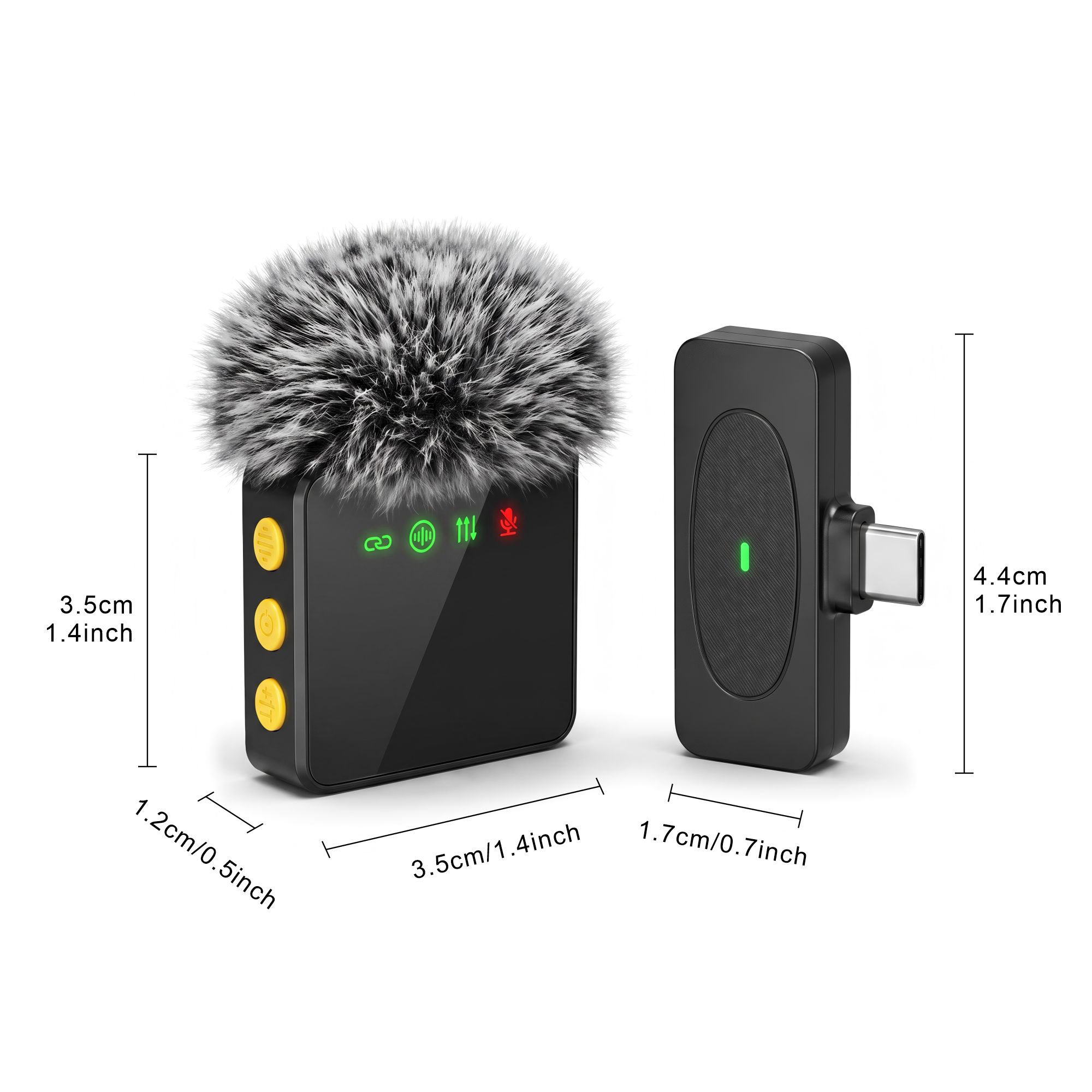Nieuwe draadloze lavaliermicro - Type C Adapter recensie en prijs