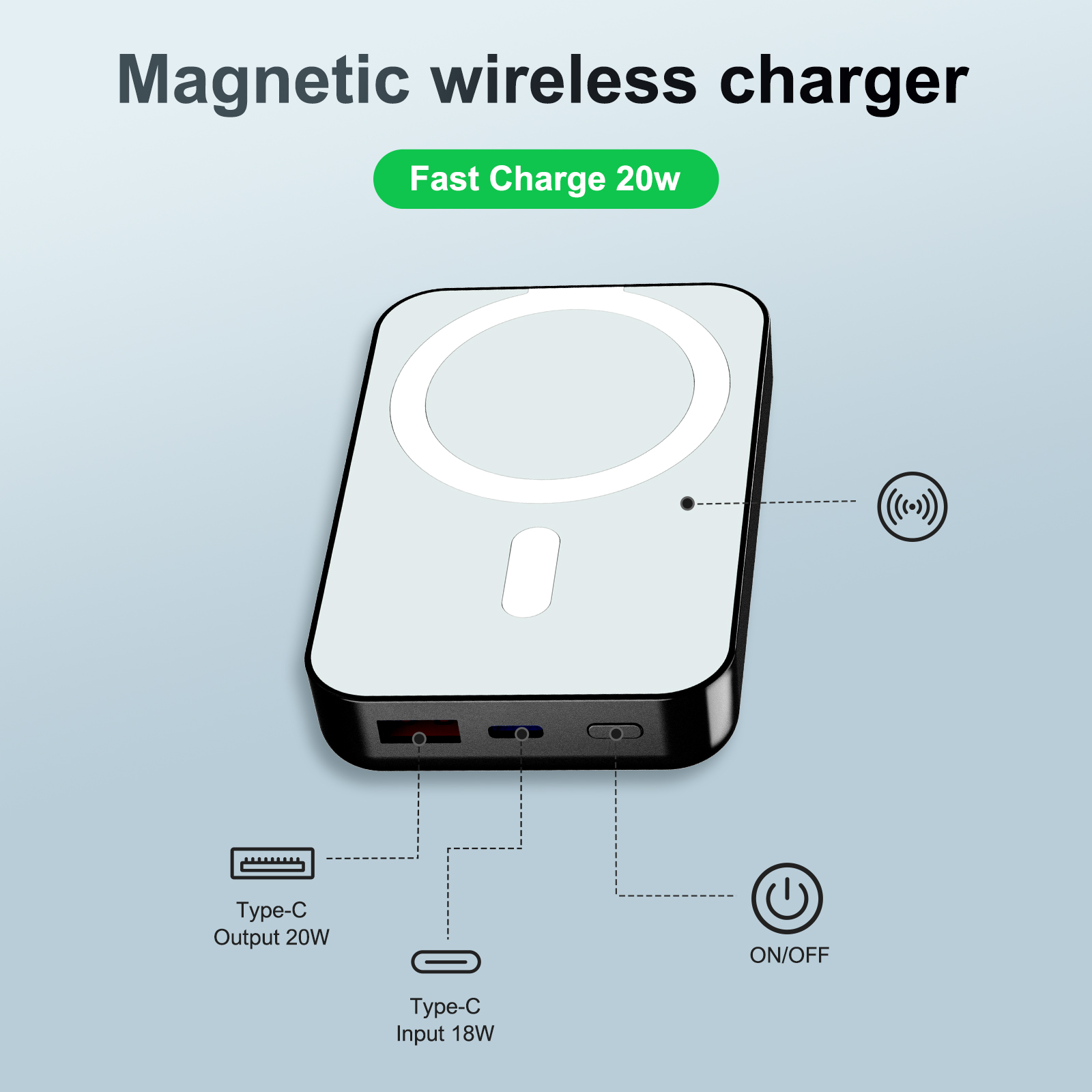 Magnetische Draadloze Draagbar - Power Bank Slim recensie en prijs