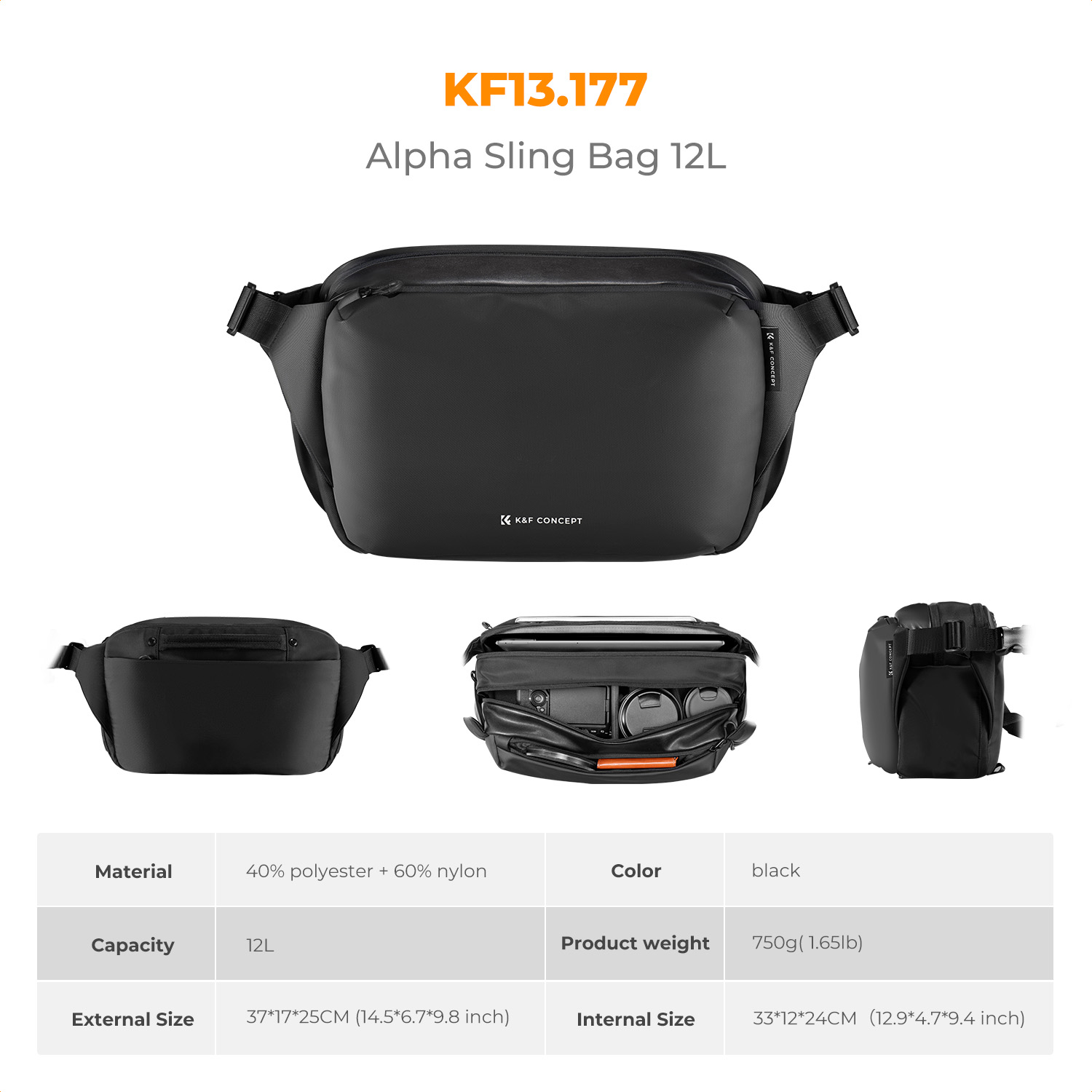 K&F CONCEPT 12L/10L Camera Sli - Phone Accessories For Photography recensie en prijs