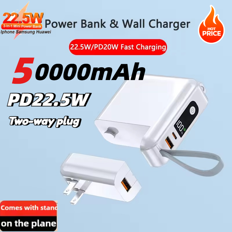 50000mAh Powerbank met grote c - Power Bank Slim recensie en prijs